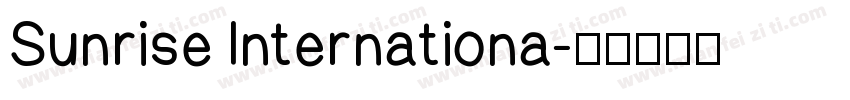 Sunrise Internationa字体转换